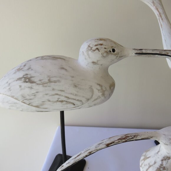 Wooden Shore Bird Trio on Wood Stands Home Decor Shelf Decoration............325 - Picture 6 of 9